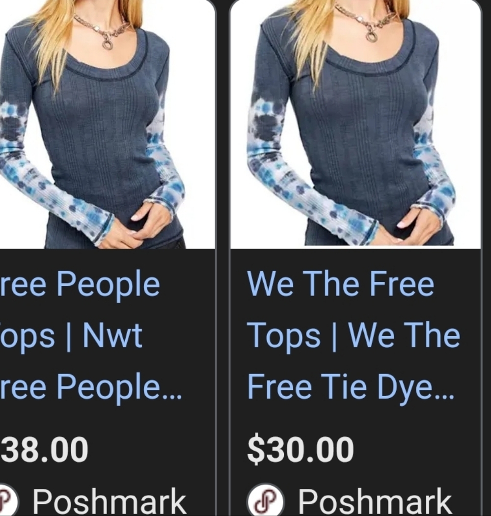 We The Free Blue Tie-Dye Long Sleeve Top - Picture 8 of 16